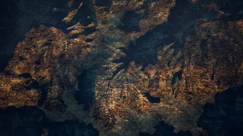 Top erial view of the red rock canyon 스톡 일러스트
