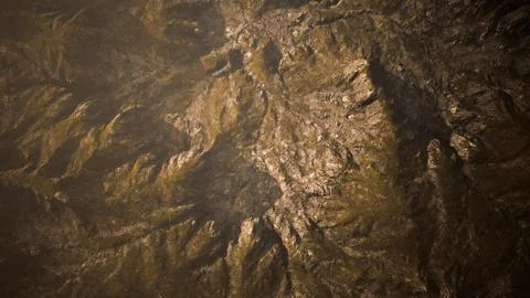 Top erial view of the red rock canyon Stock Illustration