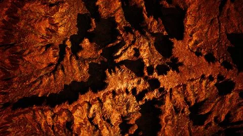 Top erial view of the red rock canyon Stock Illustration