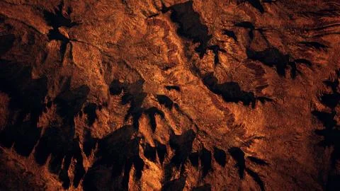 Top erial view of the red rock canyon Stock Illustration
