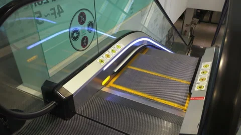 Top Of The Escalator Close Up Stock Footage 54268190