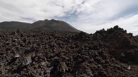 On the top of etna volcano Stock Footage 81222599