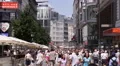 Top Fashion Brands Clothes Stores People Shopping Street Famous Karntner Vienna HD Footage
