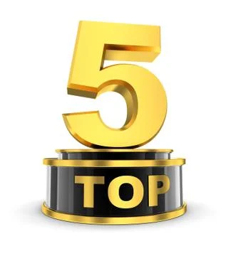 Top five Stockillustratie