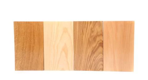 Top four boards (oak, eim, acacia, lime) Fotos Stock