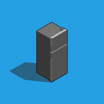 Top Freezer Refrigerator Stock Illustration