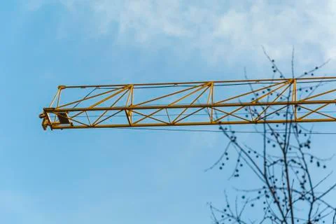 Top front of a construction crane Stock Photos