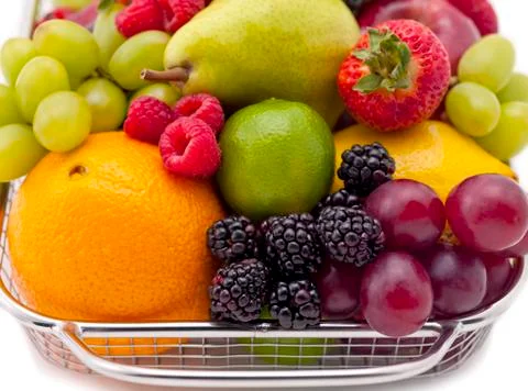 Top of Fruit Basket Stock Photos