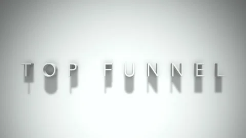 Top funnel 3D title animation with shadows on a white background Stock Footage 297457037