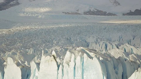 Top of the glacier in Argentina Stock Footage 129402534