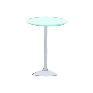 Top glass table cartoon vector illustration Stock Illustration