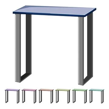 Top glass table cartoon vector graphic Stock Illustration