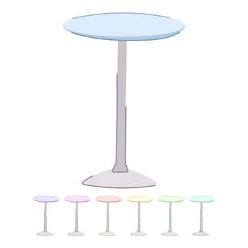 Top glass table vector cartoon graphic Illustrazione stock
