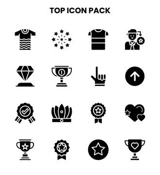 Top Glyph Graphics Icons Pack Stock-Illustration