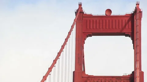 Top of Golden Gate Bridge Stock Footage 44234779