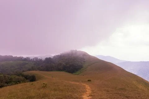 Top grass mountain in Monjong 写真素材
