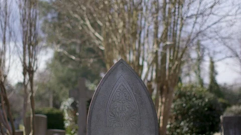 Top of a gravestone Stock Footage 92100091