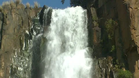 The top half of the Howick falls Stock Footage 12026165