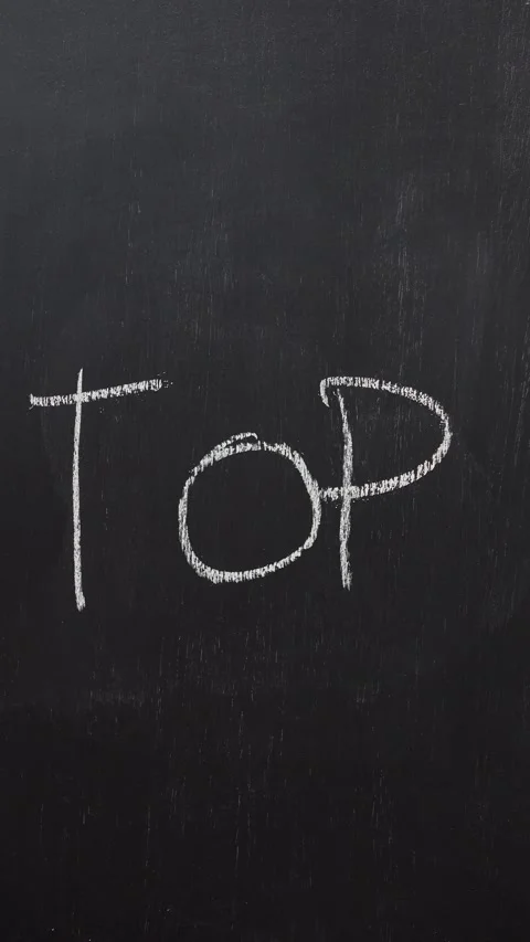 Top handwritten on blackboard Stock Footage 274502366