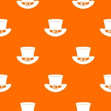 Top hat with buckle pattern seamless Ilustração Stock