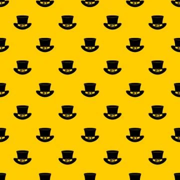 Top hat with buckle pattern vector Ilustração Stock