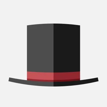 Top hat, flat style Stock Illustration