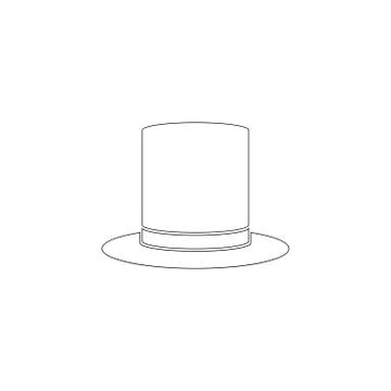 Top hat. flat vector icon Illustrazione stock