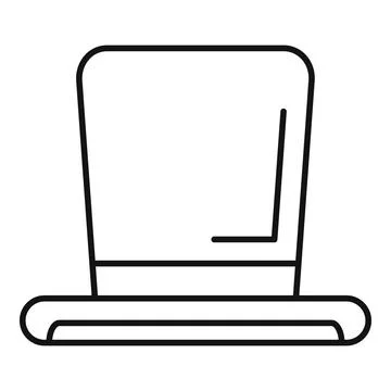 Top hat formal accessory outline icon design Stock Illustration