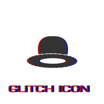 Top hat icon flat. Stock Illustration