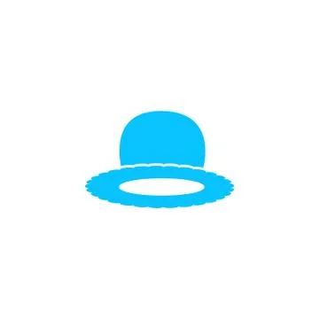 Top hat icon flat. Stock Illustration