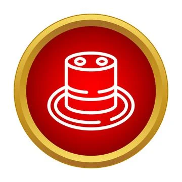 Top hat icon representing magic and formal wear Stock Illustration
