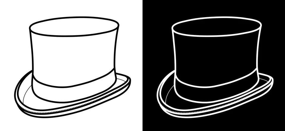 Top hat icon for web, mobile and infographics. Clothes of a wizard, illusionist Illustrazione stock