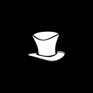 Top hat logo design concept Stock Illustration