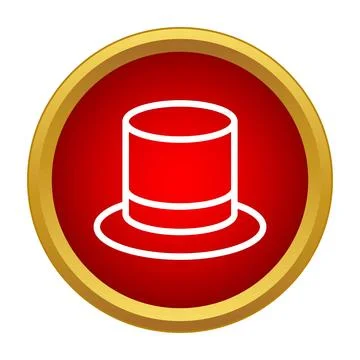 Top hat magic illusion gentleman icon Stock Illustration
