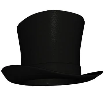 Top-hat or topper - 3D render Stock Illustration