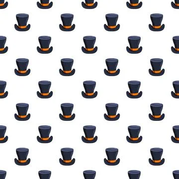 Top hat pattern for elegant formal wear accessory Stock Illustration
