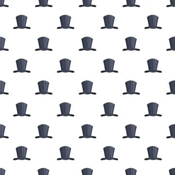 Top hat pattern forming a vintage background Stock Illustration