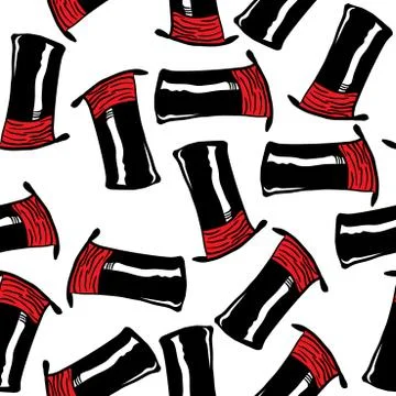 Top hat pattern Stock Illustration