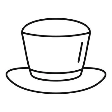 Top hat showing magic, style, and formal wear Stock Illustration