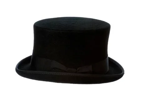 Top hat side view isolated on white Stock Photos