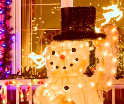 Top hat snowman Stock Photos