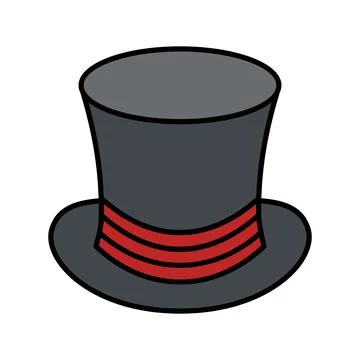 Top hat vector icon design illustration Stock Illustration