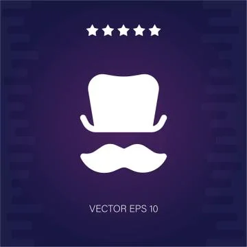 Top hat vector icon Stock Illustration