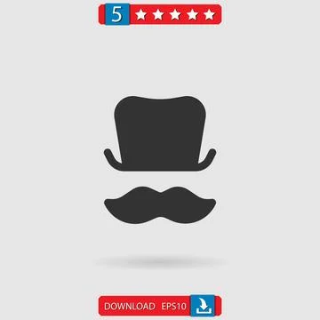 Top hat vector icon Stock Illustration