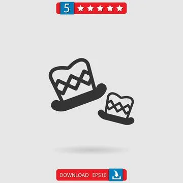 Top hat vector icon Stock Illustration