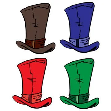 Top hats Stock Illustration