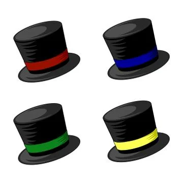 Top Hats vector Illustrazione stock