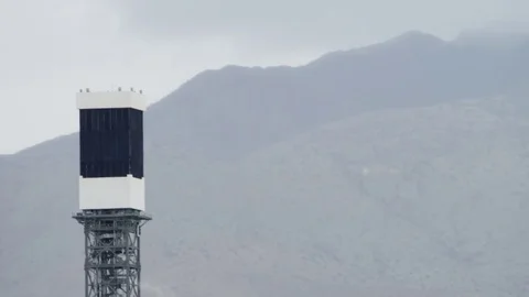 Top of a high industrial tower Stock Footage 75548664