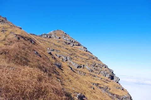 Top of high mountain Stock Photos
