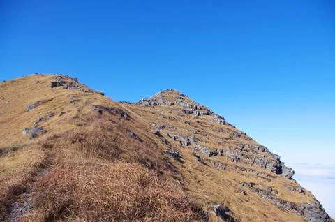 Top of high mountain Stock Photos